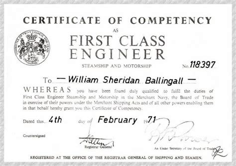 General Requirements for Officers Certificate of Competency by .
